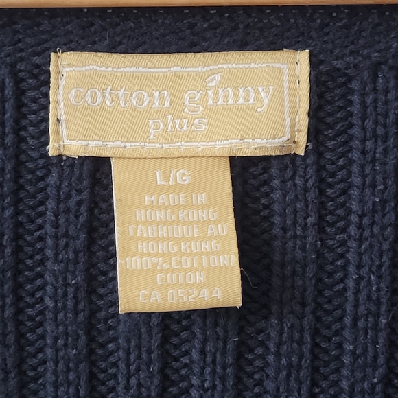 Vavy Vintage Heavy Knit Cotton Sweater Size L - Picture 4 of 5